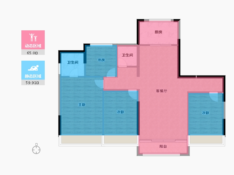 广西壮族自治区-柳州市-宝光·翡翠悦府-113.77-户型库-动静分区