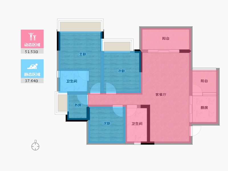 四川省-内江市-西城首座-77.94-户型库-动静分区