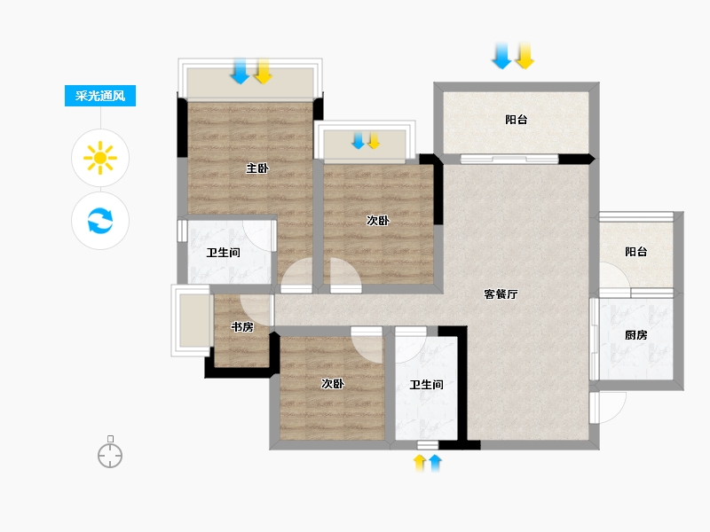 四川省-内江市-西城首座-77.94-户型库-采光通风