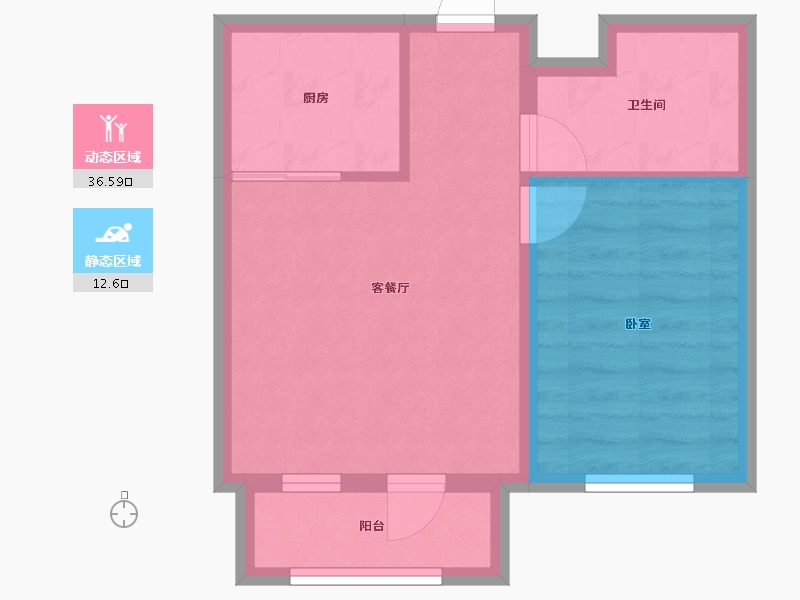 辽宁省-葫芦岛市-金璟家园-43.57-户型库-动静分区