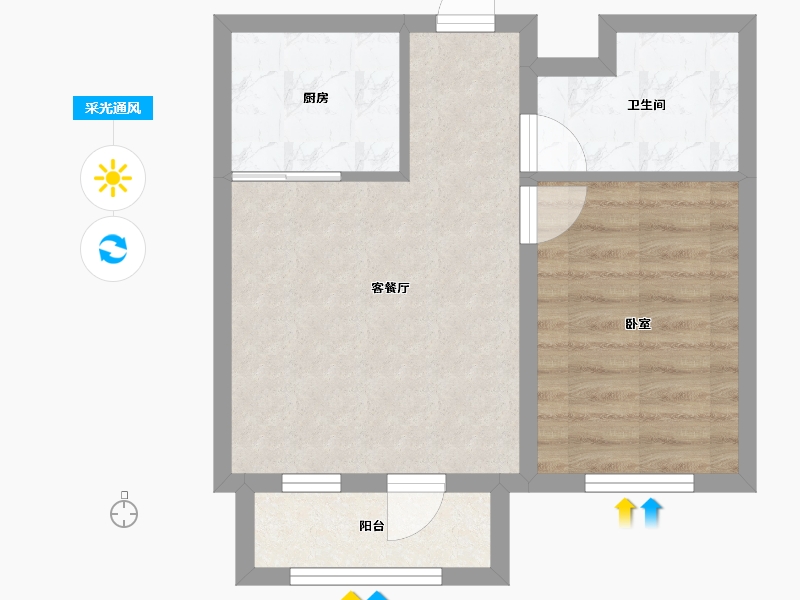 辽宁省-葫芦岛市-金璟家园-43.57-户型库-采光通风