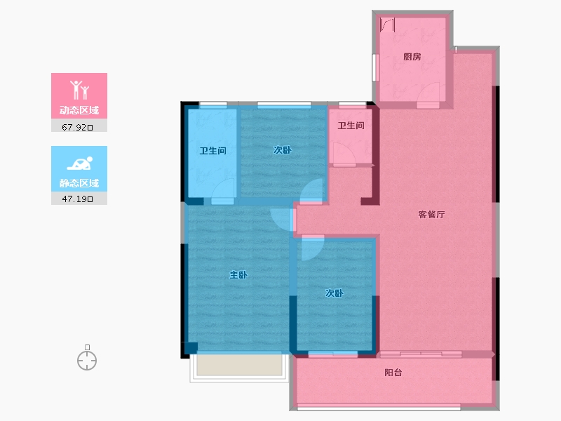 河南省-商丘市-商丘正商凯悦华府-103.09-户型库-动静分区