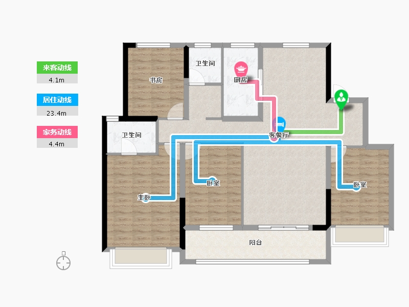 江苏省-盐城市-​中海华樾-120.00-户型库-动静线