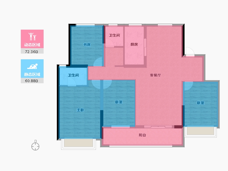 江苏省-盐城市-​中海华樾-120.00-户型库-动静分区