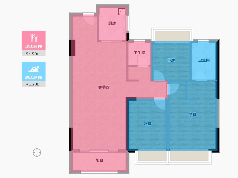 湖北省-恩施土家族苗族自治州-奥山铂悦府-95.00-户型库-动静分区