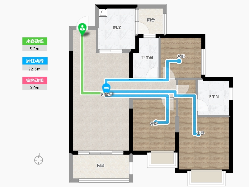 四川省-眉山市-恒大金碧天下-84.15-户型库-动静线