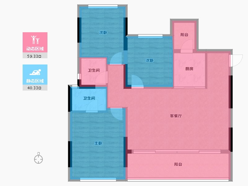 四川省-内江市-隆城观邸二期尚璟-90.00-户型库-动静分区