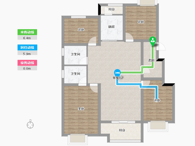 四川省-南充市-敏捷星汇源著-110.48-户型库-动静线