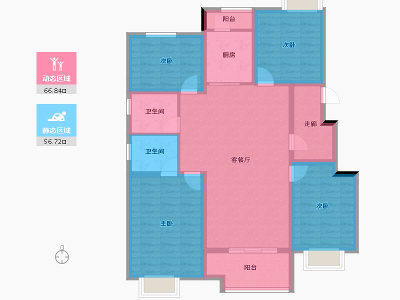 四川省-南充市-敏捷星汇源著-110.48-户型库-动静分区