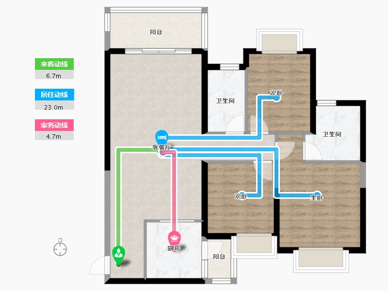 四川省-眉山市-恒大金碧天下-92.80-户型库-动静线