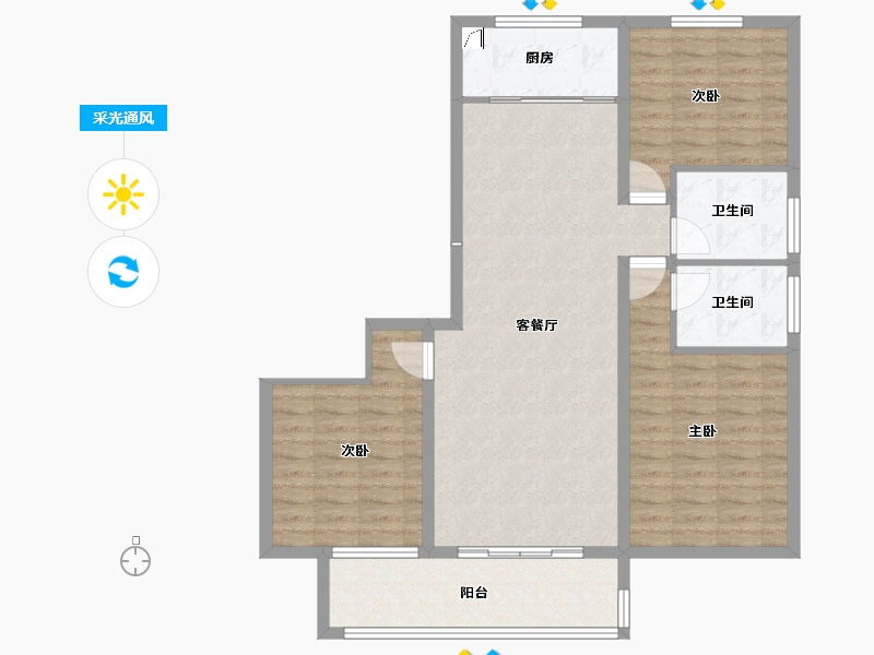 河南省-商丘市-观景台-98.73-户型库-采光通风