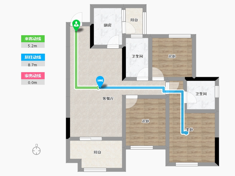 四川省-南充市-优品道曦岸峰景-74.94-户型库-动静线