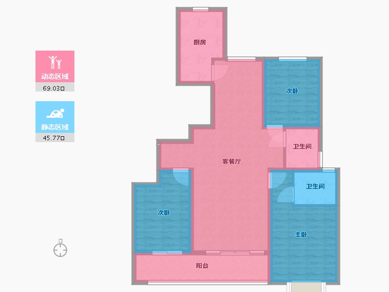 山东省-德州市-泽信喜园-103.00-户型库-动静分区