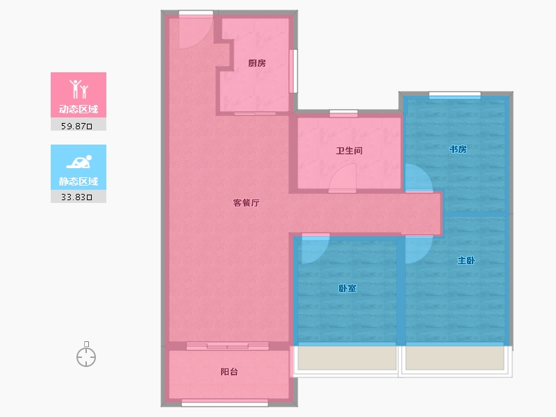 山东省-淄博市-云星齐都御园-84.00-户型库-动静分区