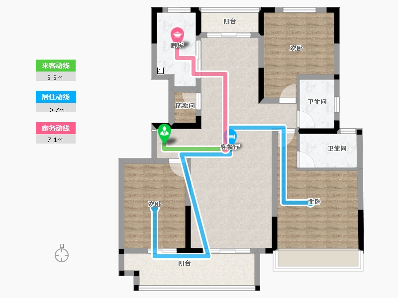 河南省-商丘市-柘城建业春天里四期-108.09-户型库-动静线