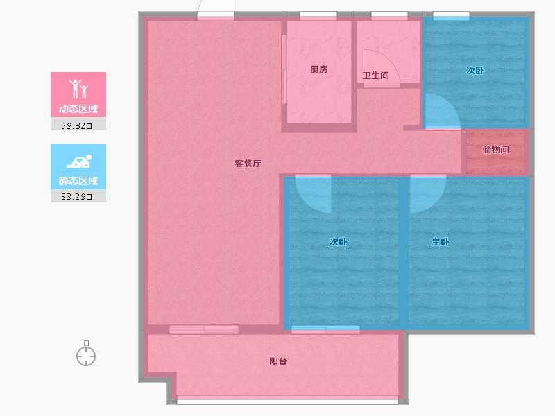 安徽省-阜阳市-华安公园1号-84.01-户型库-动静分区