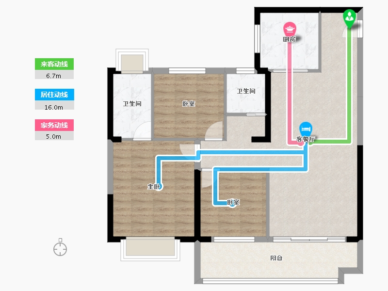 江苏省-盐城市-阜宁碧桂园双玺-97.59-户型库-动静线