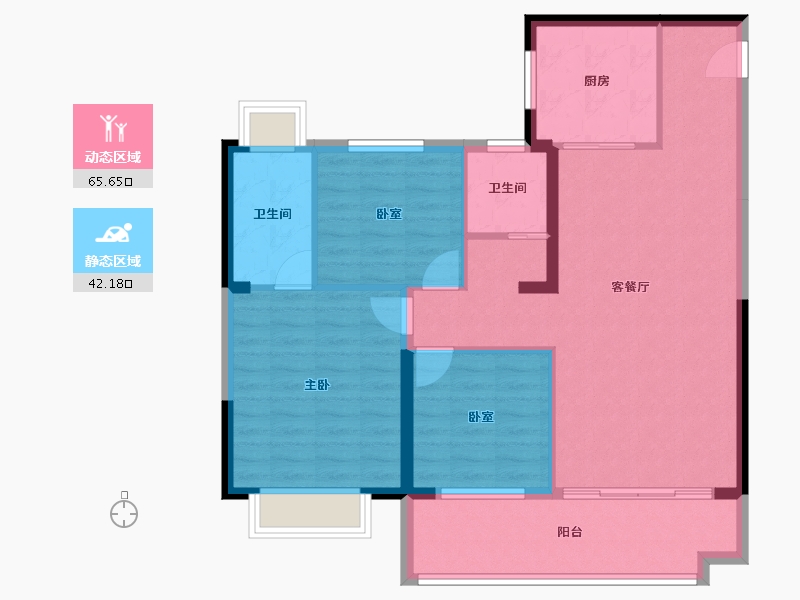 江苏省-盐城市-阜宁碧桂园双玺-97.59-户型库-动静分区