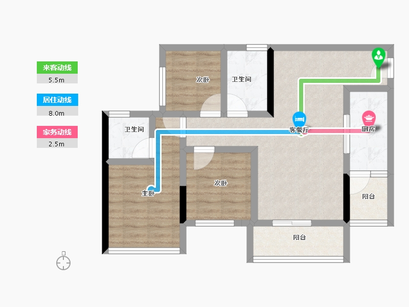 四川省-南充市-敏捷星汇源著-68.00-户型库-动静线