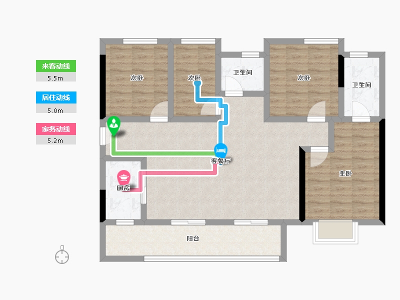 四川省-南充市-优品道曦岸峰景-94.11-户型库-动静线