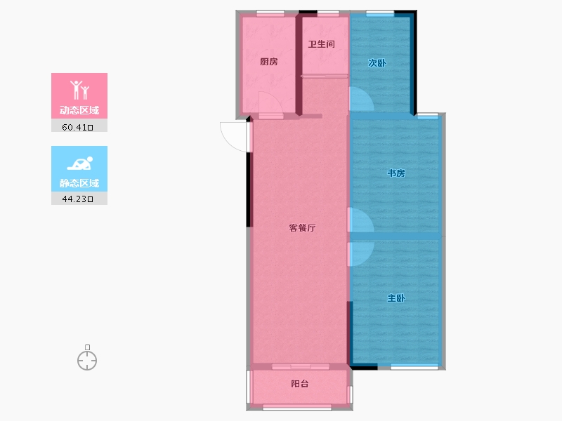 江苏省-盐城市-承亿西湖一品-94.41-户型库-动静分区