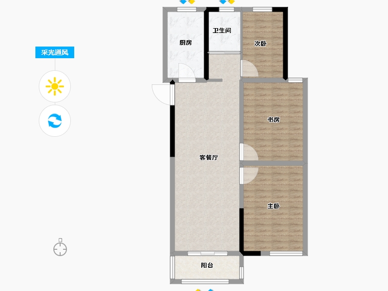 江苏省-盐城市-承亿西湖一品-94.41-户型库-采光通风