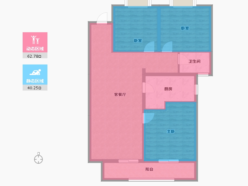 湖北省-武汉市-远洋东方境世界观-92.59-户型库-动静分区