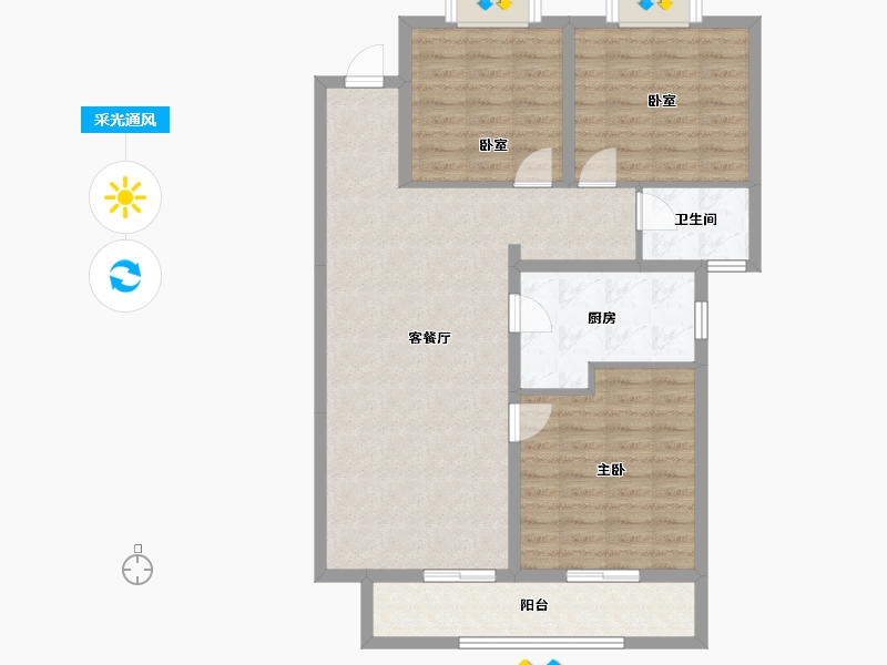 湖北省-武汉市-远洋东方境世界观-92.59-户型库-采光通风