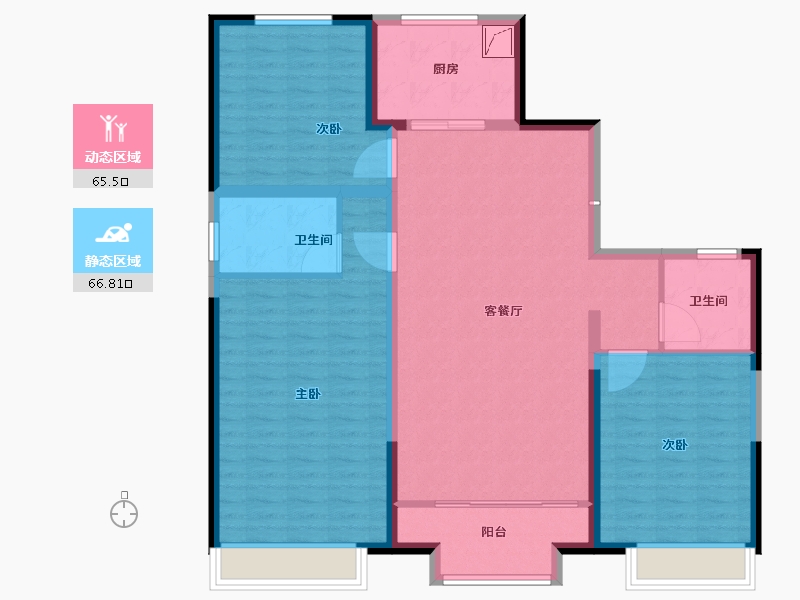 河南省-濮阳市-荣域花果园二期天鹅堡品鉴中心-120.00-户型库-动静分区