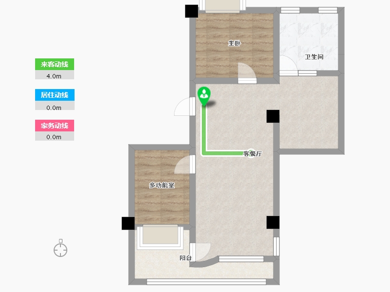 广东省-广州市-东方明珠花苑-56.00-户型库-动静线