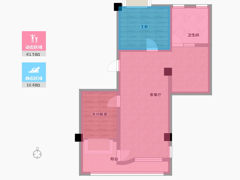 广东省-广州市-东方明珠花苑-56.00-户型库-动静分区