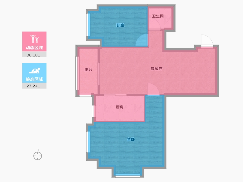 广东省-广州市-侨林苑-三期-51.00-户型库-动静分区