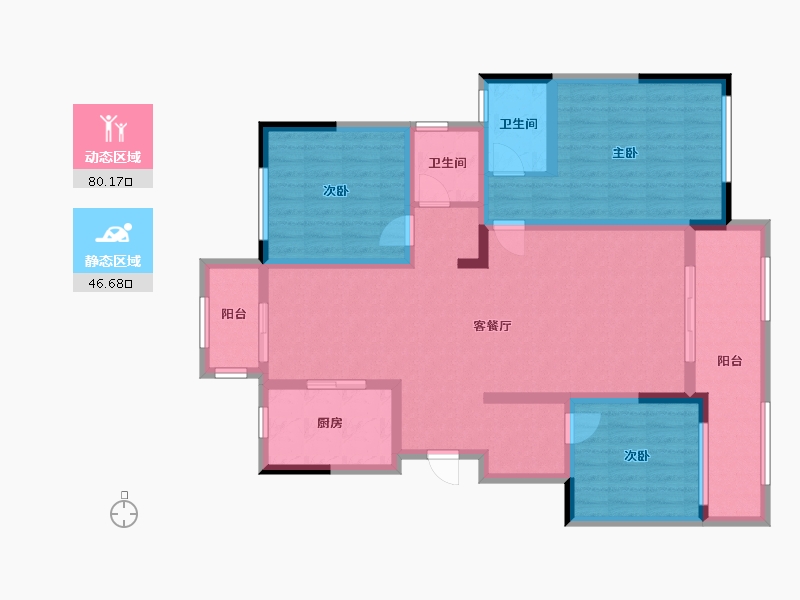 河南省-信阳市-幸福玫瑰园-110.00-户型库-动静分区