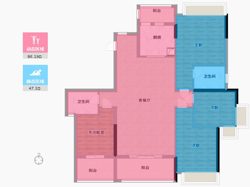 湖北省-恩施土家族苗族自治州-恩施公园里小区-120.00-户型库-动静分区