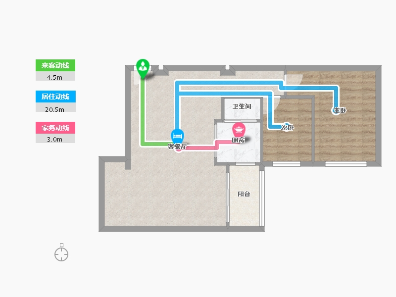 广东省-广州市-润南花园-70.00-户型库-动静线