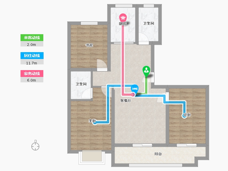 山东省-潍坊市-恒信东方之珠-85.00-户型库-动静线