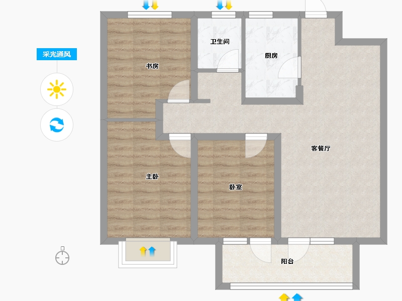 山东省-聊城市-澜庭嘉苑-78.22-户型库-采光通风