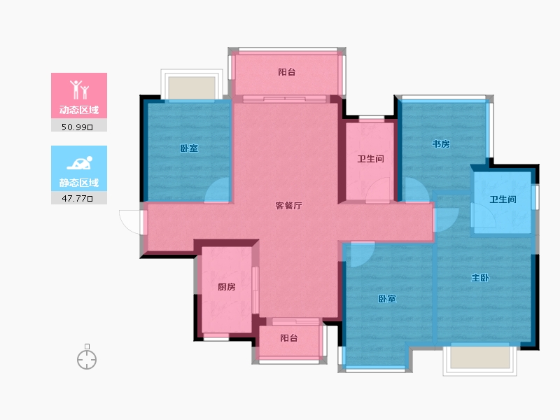 广西壮族自治区-柳州市-奥园瀚德紫荆花城-88.00-户型库-动静分区