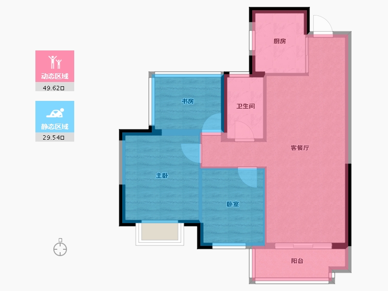 广西壮族自治区-柳州市-奥园瀚德紫荆花城-71.20-户型库-动静分区