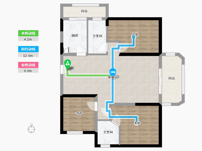 湖南省-长沙市-三润城-88.00-户型库-动静线