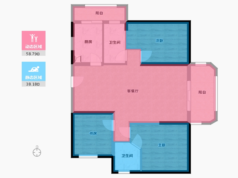 湖南省-长沙市-三润城-88.00-户型库-动静分区