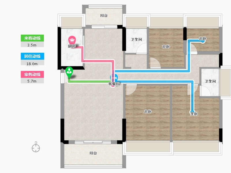 广东省-江门市-东方御璟苑-100.26-户型库-动静线