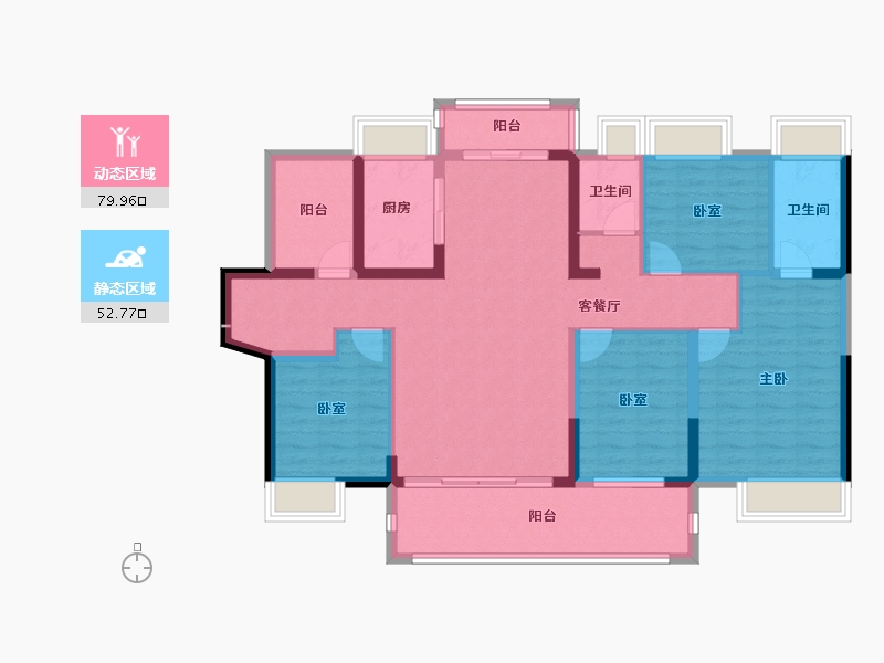 广东省-惠州市-深业西湖三里-118.40-户型库-动静分区