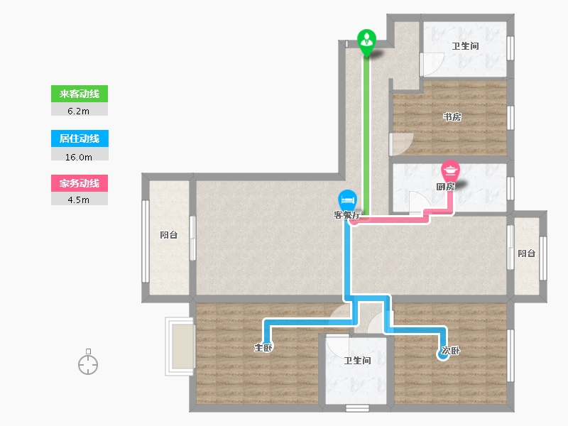 甘肃省-兰州市-盛世和平居-120.83-户型库-动静线