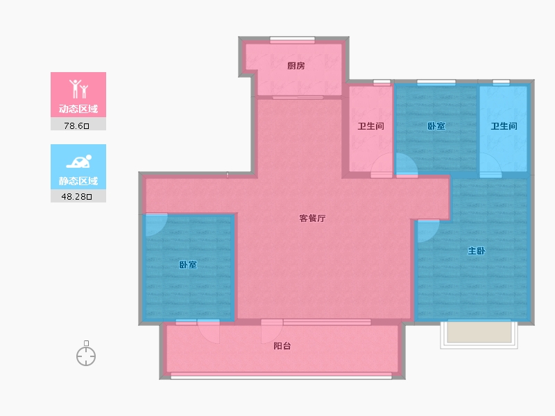 山东省-聊城市-澜庭嘉苑-114.45-户型库-动静分区