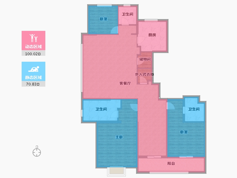 陕西省-咸阳市-林凯溢金湾-155.12-户型库-动静分区