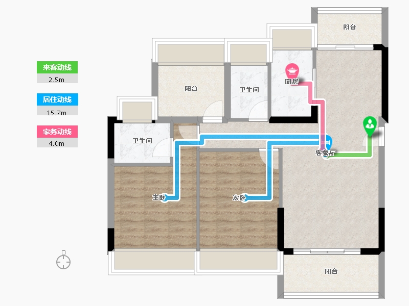 广东省-江门市-东方御璟苑-85.75-户型库-动静线