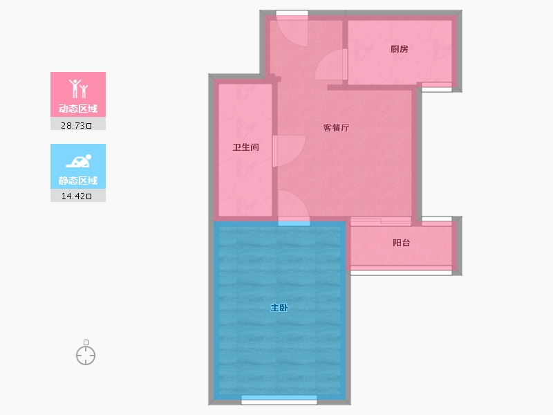 北京-北京市-农光东里32号楼-50.00-户型库-动静分区