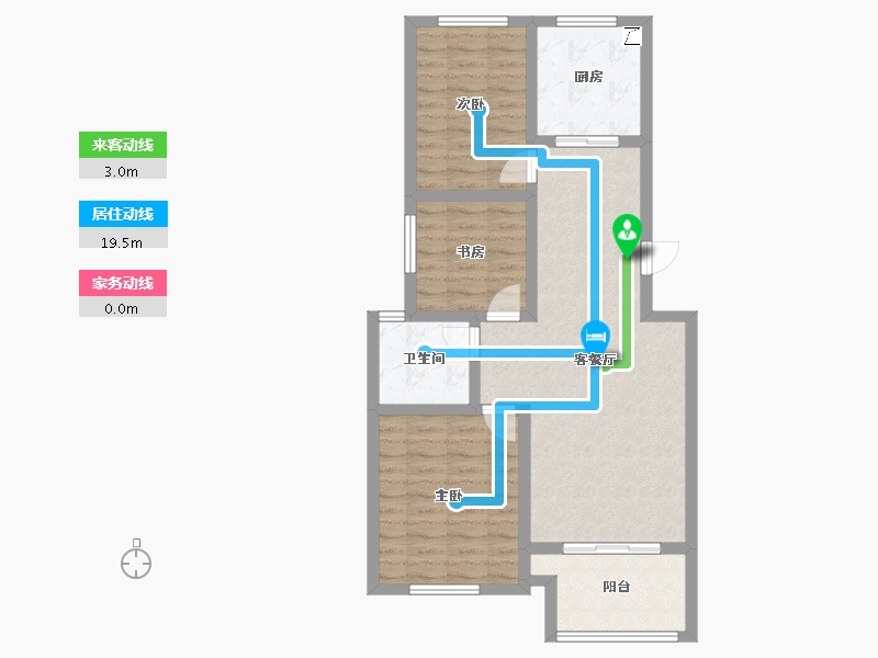 江苏省-淮安市-健力 名都-80.00-户型库-动静线