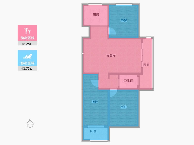 山东省-淄博市-天煜风华-80.36-户型库-动静分区